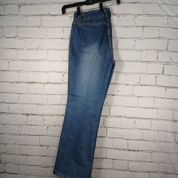 WOMENS VINTAGE CAROLINA BLUES 14 PATCH POCKET WIDE LEG JEANS, SIZE 10 - Picture 2 of 6